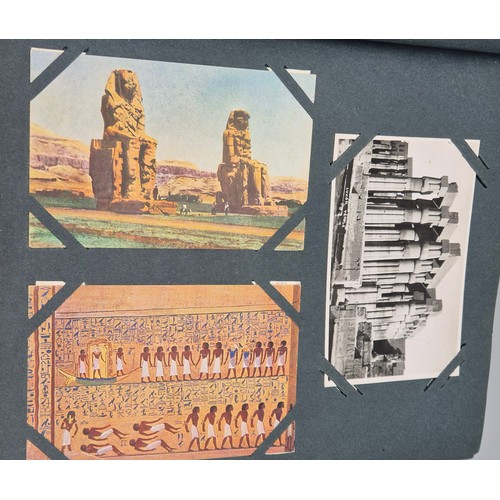 103 - A Large Antique Postcard Album Featuring North American & Middle Eastern Postcards [Pictured of enti... 