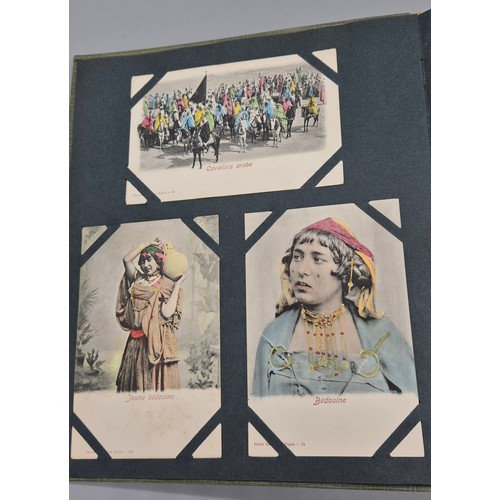 103 - A Large Antique Postcard Album Featuring North American & Middle Eastern Postcards [Pictured of enti... 