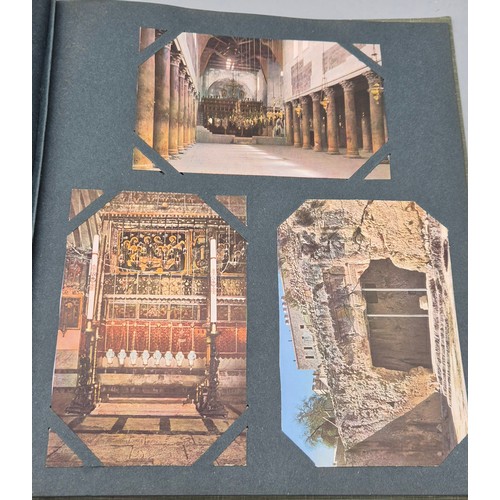 103 - A Large Antique Postcard Album Featuring North American & Middle Eastern Postcards [Pictured of enti... 