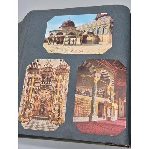 103 - A Large Antique Postcard Album Featuring North American & Middle Eastern Postcards [Pictured of enti... 