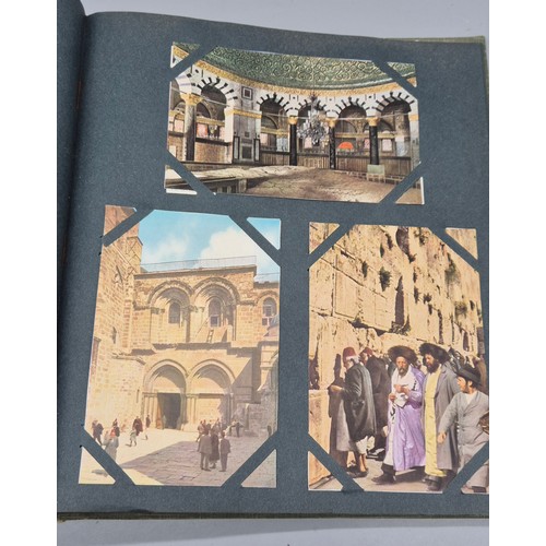 103 - A Large Antique Postcard Album Featuring North American & Middle Eastern Postcards [Pictured of enti... 