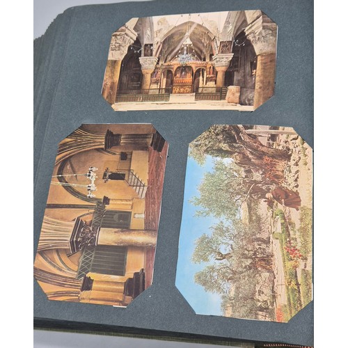 103 - A Large Antique Postcard Album Featuring North American & Middle Eastern Postcards [Pictured of enti... 