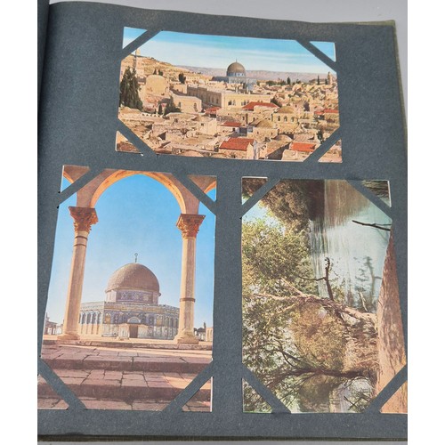 103 - A Large Antique Postcard Album Featuring North American & Middle Eastern Postcards [Pictured of enti... 