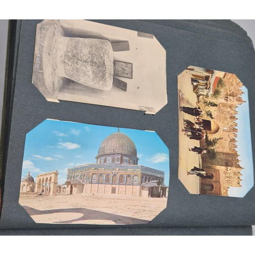 103 - A Large Antique Postcard Album Featuring North American & Middle Eastern Postcards [Pictured of enti... 