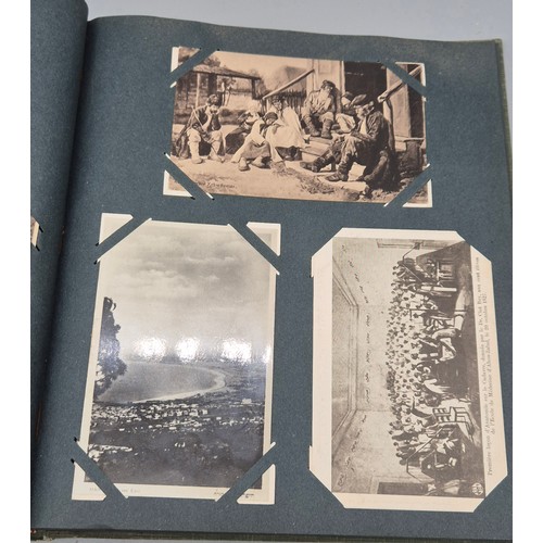 103 - A Large Antique Postcard Album Featuring North American & Middle Eastern Postcards [Pictured of enti... 