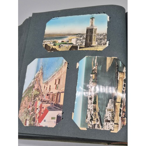 103 - A Large Antique Postcard Album Featuring North American & Middle Eastern Postcards [Pictured of enti... 