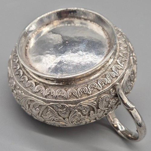 99 - 19th Century Indian White Metal Kutch Cream Jug [6.5x14cm]