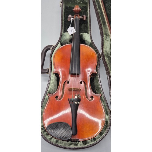 152 - French Mirecourt JTL 'Copie De' Viola 1920's with Original case with bow [Back length 40cm] [15