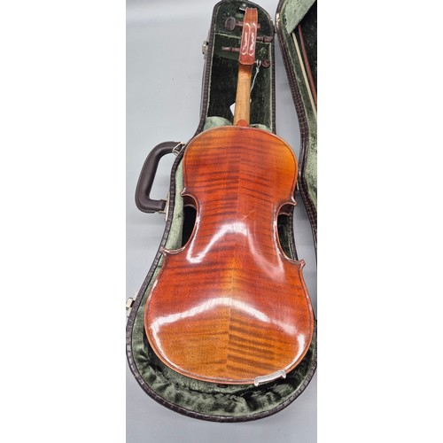 152 - French Mirecourt JTL 'Copie De' Viola 1920's with Original case with bow [Back length 40cm] [15