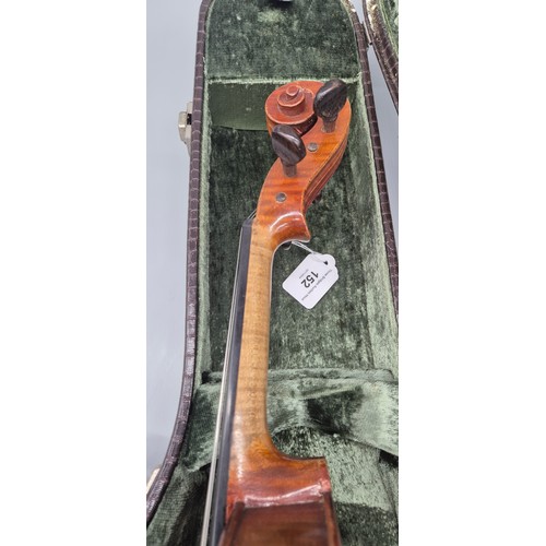 152 - French Mirecourt JTL 'Copie De' Viola 1920's with Original case with bow [Back length 40cm] [15