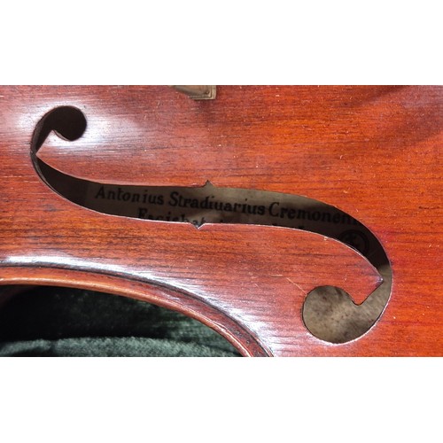 152 - French Mirecourt JTL 'Copie De' Viola 1920's with Original case with bow [Back length 40cm] [15