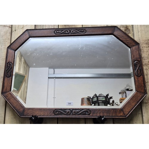 246 - At Deco oak farmed mirror [54.5x80cm]