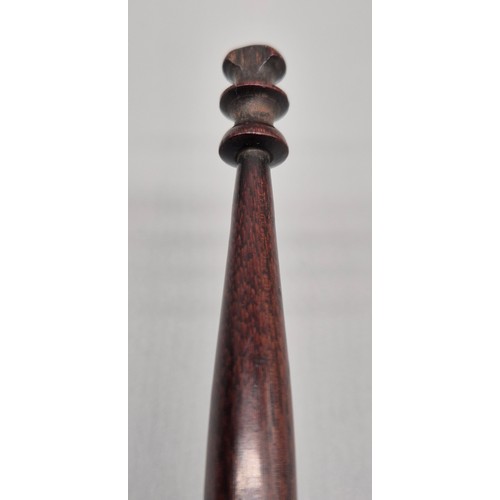 106 - A Georgian Wooden toddy ladle together with a small Doulton Lambeth and Chester silver rimmed shot g... 