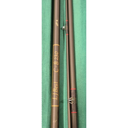 496 - Three piece fly rod with bag; L.J. Best C-B230. #8/9. 11'.