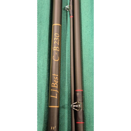 496 - Three piece fly rod with bag; L.J. Best C-B230. #8/9. 11'.