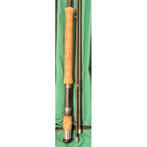 496 - Three piece fly rod with bag; L.J. Best C-B230. #8/9. 11'.