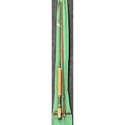 496 - Three piece fly rod with bag; L.J. Best C-B230. #8/9. 11'.