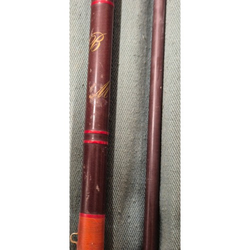 411 - M.K.B Bespoke #6 Two piece Graphite fly rod with bag. 8' 1/2