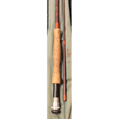 411 - M.K.B Bespoke #6 Two piece Graphite fly rod with bag. 8' 1/2