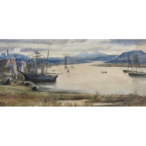 273 - SAM BOUGH R.S.A, R.S.W. (SCOTTISH 1822-1878)
Original watercolour depicting harbour and town scene. ... 