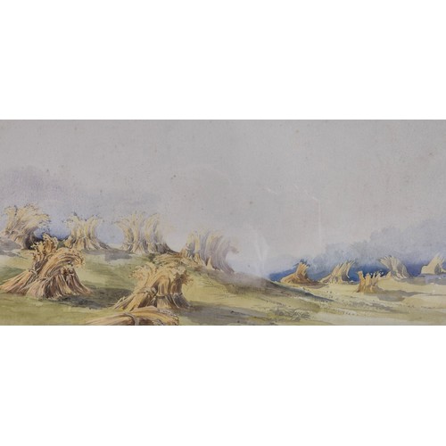 278 - Dorothy Brown 
Original watercolour depicting the collected harvest. 
Signed and fitted within an oa... 