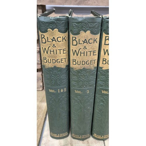 207 - Rare Black & White Budget Volume 1-6. Green bound. 1899-1902 Fully Illustrated.