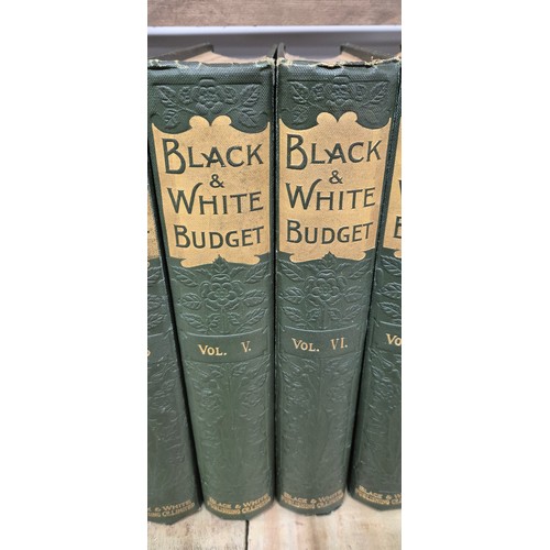 207 - Rare Black & White Budget Volume 1-6. Green bound. 1899-1902 Fully Illustrated.