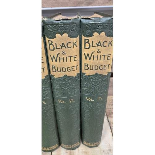 207 - Rare Black & White Budget Volume 1-6. Green bound. 1899-1902 Fully Illustrated.