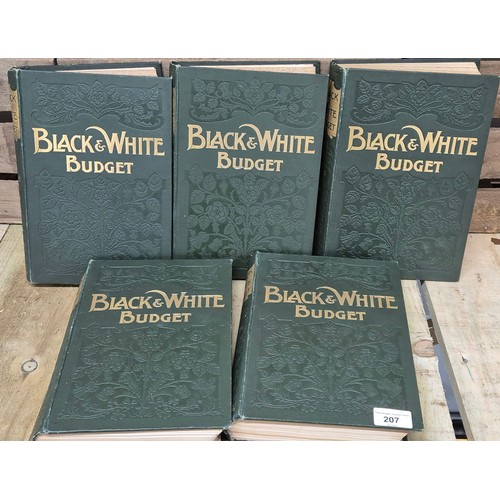 207 - Rare Black & White Budget Volume 1-6. Green bound. 1899-1902 Fully Illustrated.