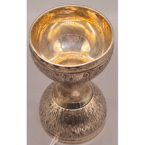 67 - London Silver Double sided drinking cup. Produced by Asprey & Co Ltd. [7.5cm high] [72.91grams]