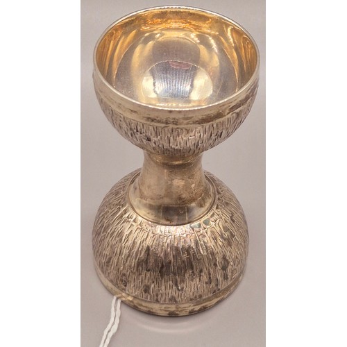 67 - London Silver Double sided drinking cup. Produced by Asprey & Co Ltd. [7.5cm high] [72.91grams]