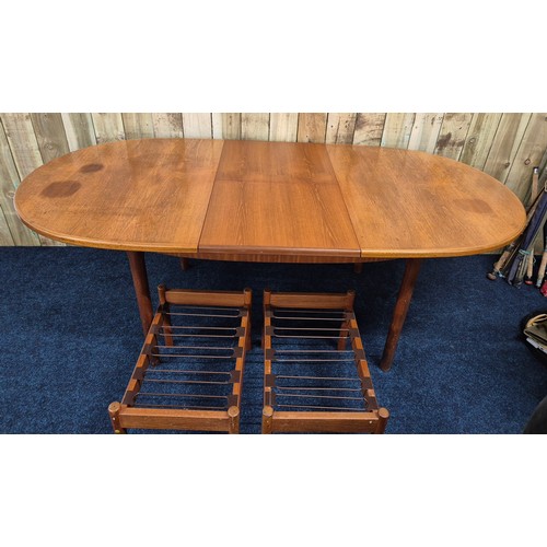 294 - Mid century macintosh Kirkcaldy diningroom table, two mid century chairs together with Mid century l... 