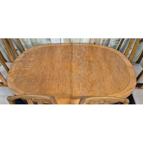 293 - Nathan mid century teak diningroom table with two carvers & four chairs [66x206x99cm extended]