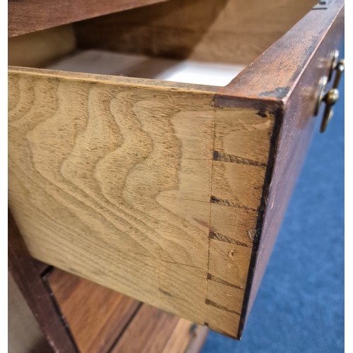 303 - 19th century two over three mahogany chest of drawers [102x107x55cm]