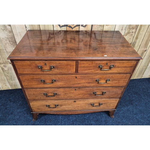 303 - 19th century two over three mahogany chest of drawers [102x107x55cm]