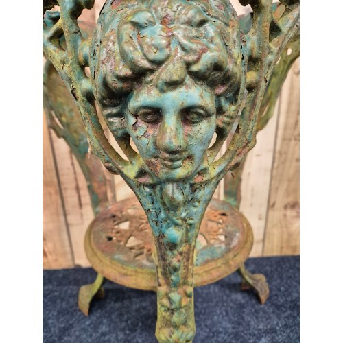 322 - Antique Cast Iron Metal garden table base [67x45cm]