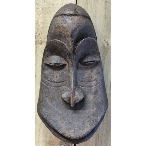 112 - Antique African Tribal Soko Hemba Tribe monkey mask. Hand carved wooden mask. [37cm length] From a p... 