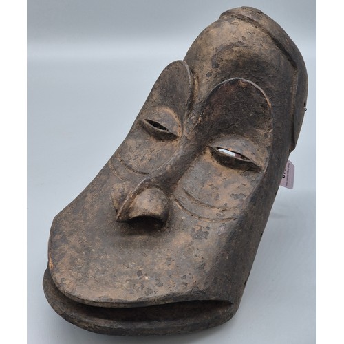 112 - Antique African Tribal Soko Hemba Tribe monkey mask. Hand carved wooden mask. [37cm length] From a p... 