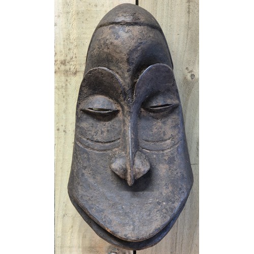 112 - Antique African Tribal Soko Hemba Tribe monkey mask. Hand carved wooden mask. [37cm length] From a p... 