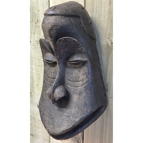 112 - Antique African Tribal Soko Hemba Tribe monkey mask. Hand carved wooden mask. [37cm length] From a p... 