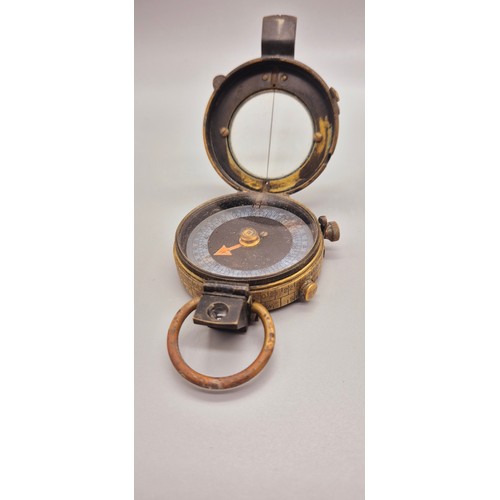 119 - WW1 D. Stock 1918 Edinburgh Military Compass No. 121378-belonging to Sgt. W. Fairweather- 1st Battal... 