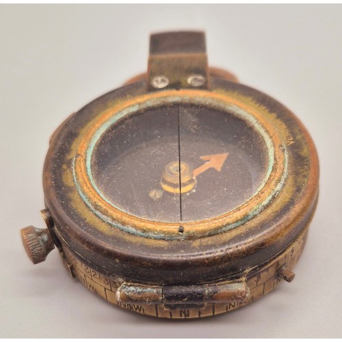 119 - WW1 D. Stock 1918 Edinburgh Military Compass No. 121378-belonging to Sgt. W. Fairweather- 1st Battal... 