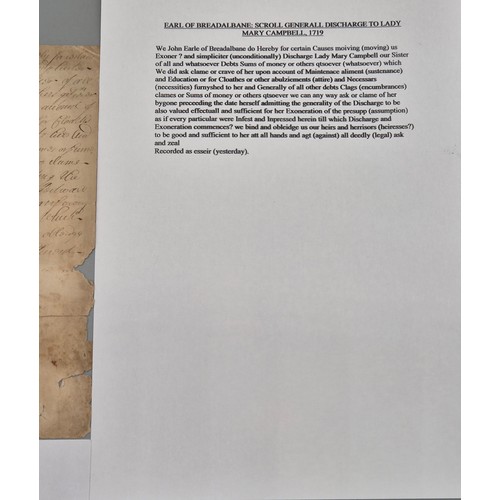 120 - Papers relating to the Campbell family, Earls of Breadalbane.
The following documents were the prope... 