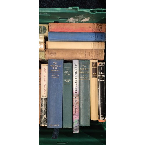 340 - Crate of mixed books; Bosambo of the river- Edgar Wallace, The Keys of the Kingdom- A.J. Cronin, The... 