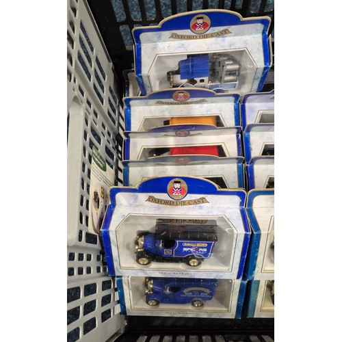 368 - A crate of Oxford Die Cast advertising van models [all boxed]