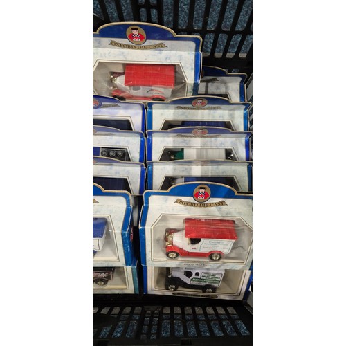 368 - A crate of Oxford Die Cast advertising van models [all boxed]