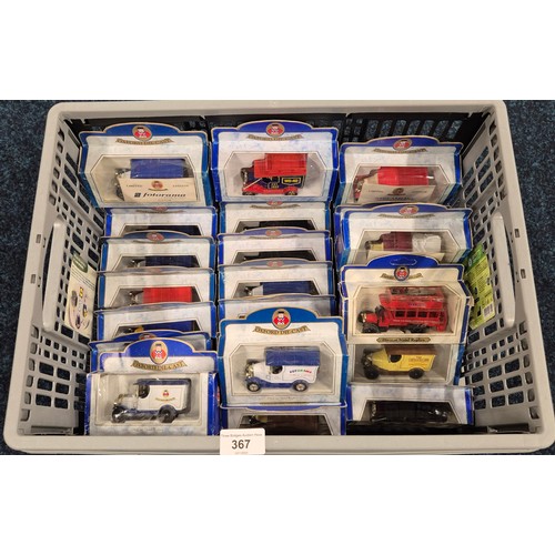 367 - A crate of Oxford Die Cast advertising van models [all boxed]