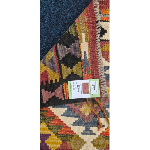 277 - Small hand knotted Maimana Kilim rug. [86x59cm]