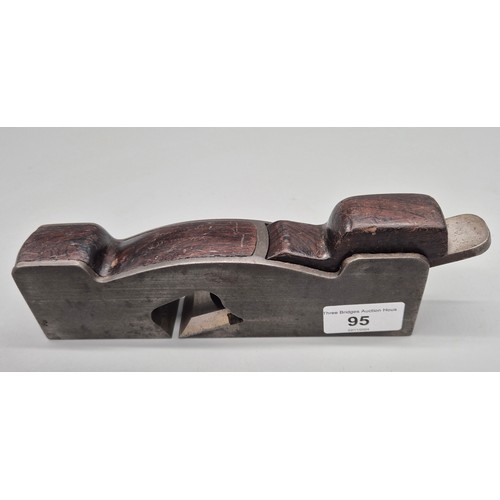 95 - Antique small cast iron shoulder plane by J. Popping of New York. Comes with paperwork showing the h... 