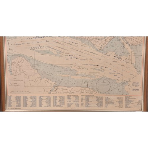 495 - Framed Naval Map 